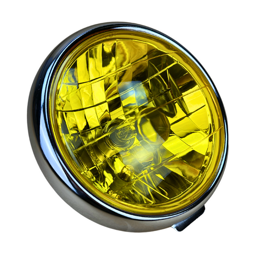 Phare multiréflecteur diamant jaune et chrome pour Dax
