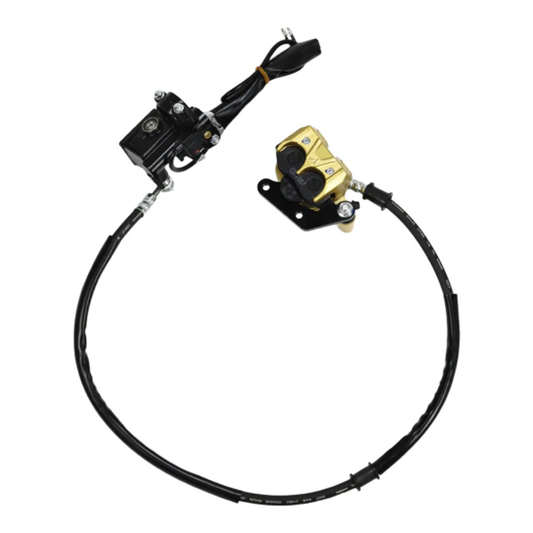 Standard 2-Kolben-Bremssattelset mit Bremsleitung und Bremspumpe