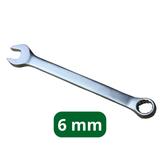 Clé combinée de 6 mm avec un côté clé ouverte et un côté clé à anneau