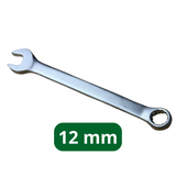 Clé combinée de 12 mm avec un côté ouvert et un côté à anneau
