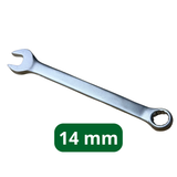 Clé combinée de 14 mm avec un côté à fourche et un côté à anneau