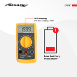 Digital multimeter for measuring electrical values – LCD display (max. 1999)