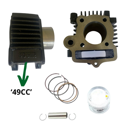 72cc cylinder kit with a 49cc label | 12 volt