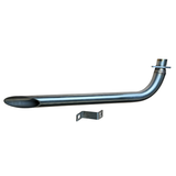 Underlying exhaust side pipe with removable DB killer