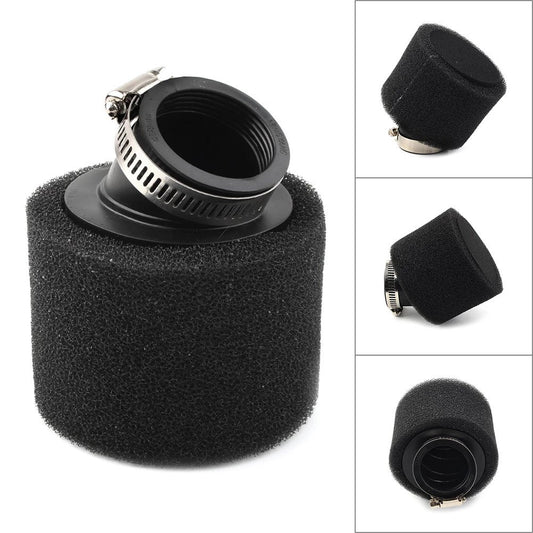 Filtre à air en mousse angulaire noir avec collier de montage - 35,38,42 et 48mm
