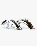 Deutsche Schutzbleche im German-Look, Chrom/Silber, Dax und Chaly