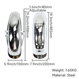 Deutsche Schutzbleche im German-Look, Chrom/Silber, Dax und Chaly