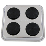 Magnetic parts tray – large stainless steel model (with rubber magnets)