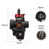 Carburateur de course Nibbi PE26mm pour moteurs 4 temps Dax - Monkey - Skyteam - Cub