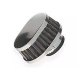 Luchtfilter ovaalvorming chrome met een 38mm aansluiting