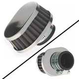 Luchtfilter ovaalvorming chrome met een 38mm aansluiting