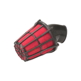 Red foam air filter - 35mm with a curved connection