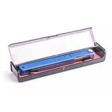 Feeler gauge set with gauge sheets ranging from 0.02 to 1.00 mm for valve clearance