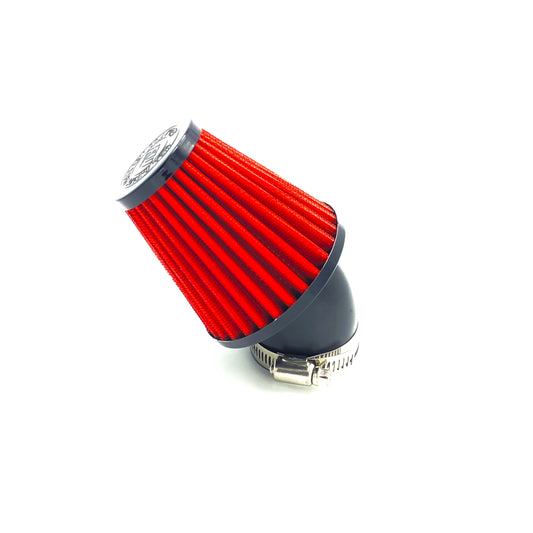 Nibbi filtre à air incliné 45° 48mm noir avec rouge à haut débit