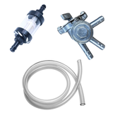 Benzinekraan + Transparante Benzineslang (1 m) + Reinigbare Benzinefilter