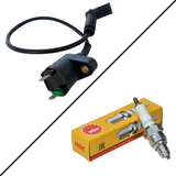 Zwarte Bobine met Bougiekabel + NGK CR7HSA Bougie ontstekingsbundel