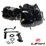 Lifan 90cc Komplettmotor schwarz – Schaltgetriebe – 4 Gänge, Kickstarter. Dax, (86cc)