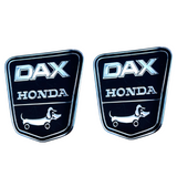 Autocollants cadre Funny-dog Dax honda noir - argent - rouge - 2 pièces