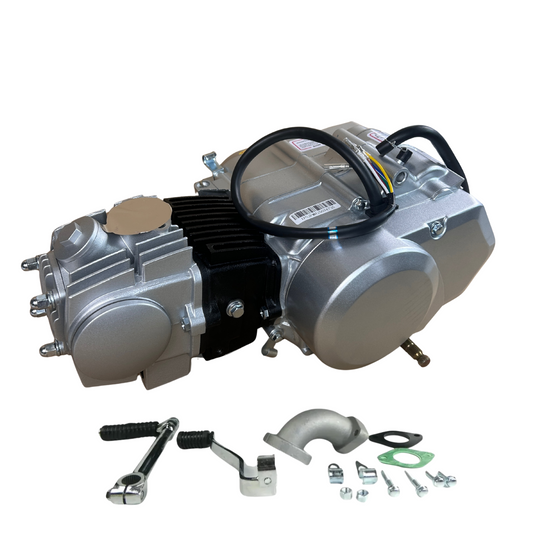 110cc engine block silver / gray - Manual - 4 Gears kickstart. Dax,.. (108cc)