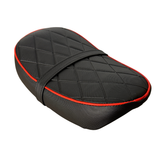 Saddle Monkey / Gorilla – Diamond pattern – Black with red piping
