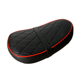 Saddle Monkey / Gorilla – Diamond pattern – Black with red piping