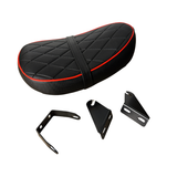Saddle Monkey / Gorilla – Diamond pattern – Black with red piping