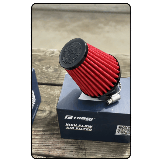 Nibbi filtre à air incliné 45° 48mm noir avec rouge à haut débit
