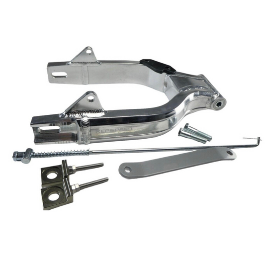 Kepspeed verlengde achterbrug Dax aluminium zilver + 4cm