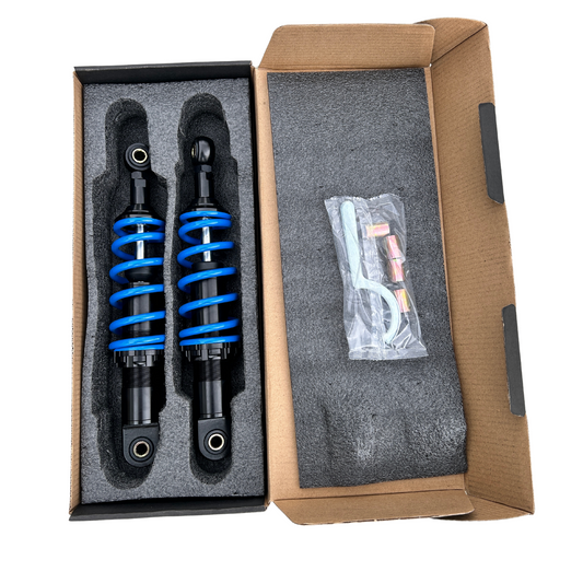 Amortisseurs / suspensions arrière 285mm OKD set avec 6 ressorts bleus