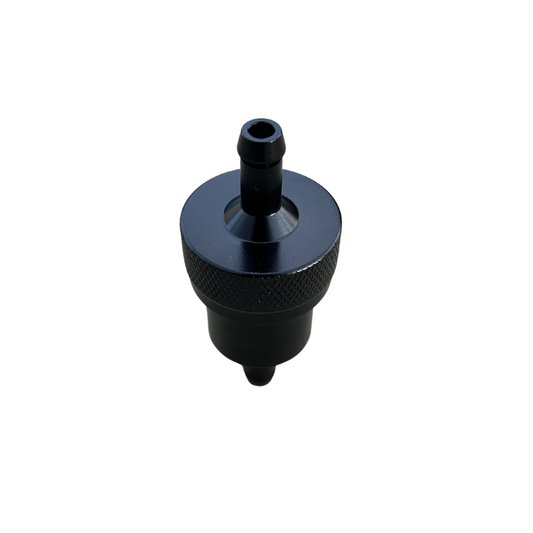 Benzinefilter zwartkleurig aluminium voor 6mm kabels
