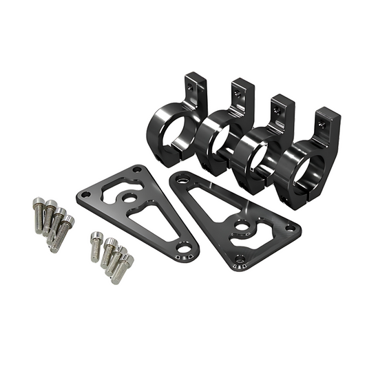 Supports de phare 26mm CNC noir pour montage sur toutes les fourches avant de 26mm