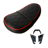 Saddle Monkey / Gorilla – Diamond pattern – Black with red piping