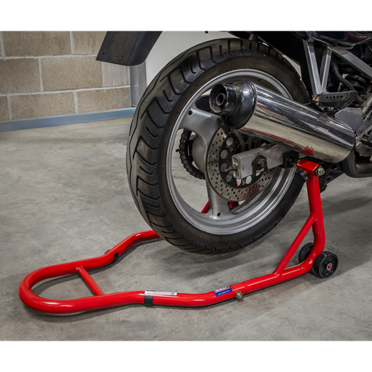 Paddock stand universeel rood - geschikt voor alle type brommers en motoren
