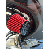 Nibbi High-Flow-K&N-Luftfilter 35 mm rot mit schwarz