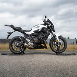 Béquille paddock universelle noire - adaptée à tous les types de cyclomoteurs et motos