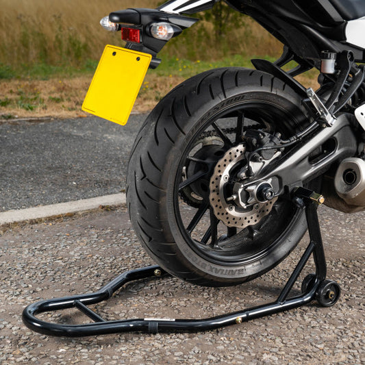 Paddock stand universeel zwart - geschikt voor alle type brommers en motoren
