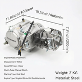YX 150cc motorblok met licht vliegwiel CRF Look – met toebehoren