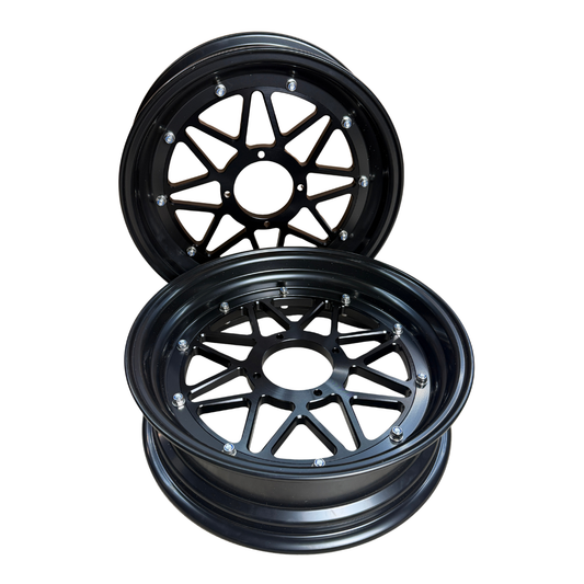 Tubeless-Felgensatz schwarz 12 Zoll - 3,50 x 3,00 - Für Dax und Monkey