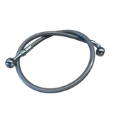 Stahlflex-Bremsleitung komplett mit 2 Edelstahl-Banjo-Anschlüssen. 55 cm