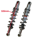 Achterveren / schokdempers zilver - CNC 320mm set met 6 spoelen