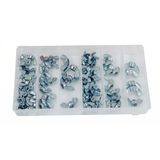 70-piece assortment set with wing nuts in various sizes