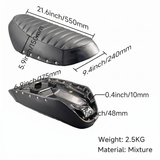 Dax saddle CT-70 style with 6 volt saddle plate - black