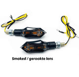 LED Universele pinkers scrolleffect pijlvorm met smoked lens (2 stuks)