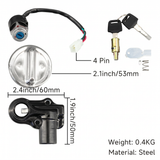 Complete contactslot - stuurslot en zadelslot set voor Dax 12 volt