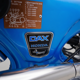 Funny-dog Dax Honda frame stickers black - silver - red - 2 pieces