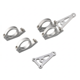 Supports de phare 31 mm CNC argentés pour montage sur toutes les fourches avant de 31 mm