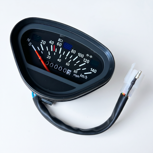 Speedometer for Dax 140km/h black for Chinese wiring harness