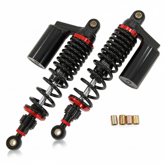 Amortisseurs / ressorts arrière 330mm noir & rouge - réglable