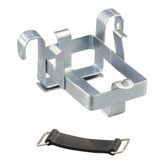 Support de batterie Dax pour batterie 12 volts couleur chrome