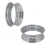 Jeu de jantes tubeless argentées adaptées à la Dax - 12 pouces - 2,75 x 3,50